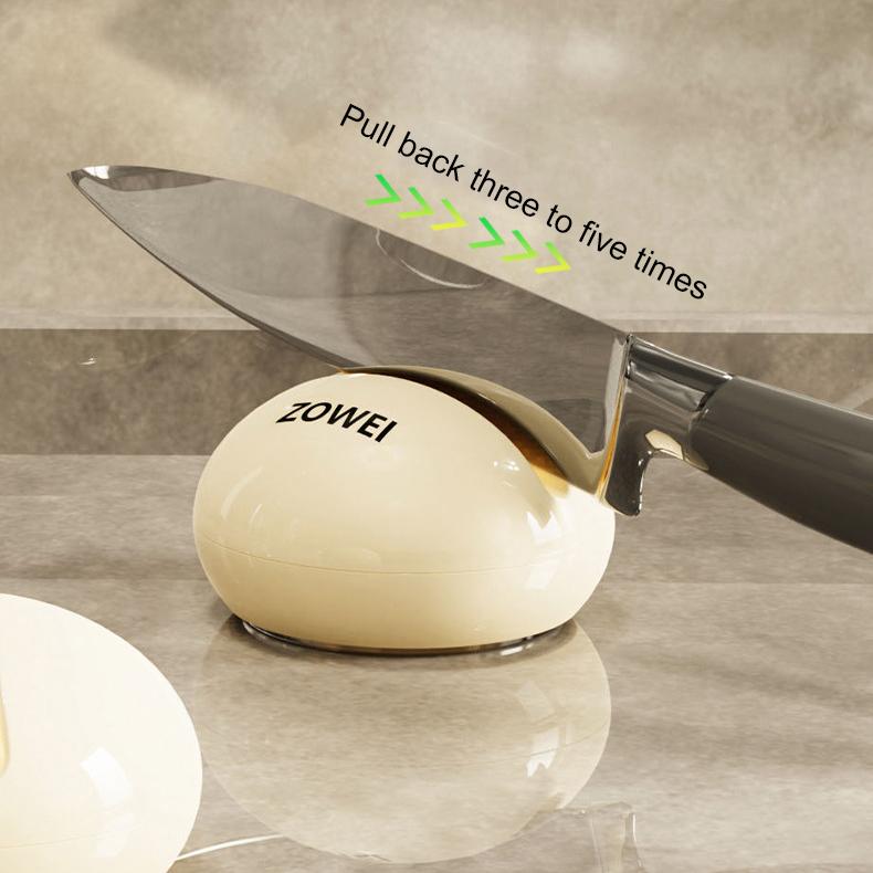 Portable Double Sided Suction Cup Sharpener for Quick Knife Sharpening Efficient Design for Outdoor Camping And Kitchen Use