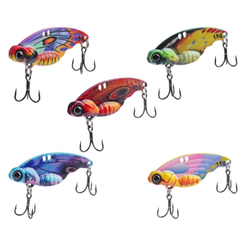 5Pcs Crankbait Metal Jig Spoon Lure VIB Vibration Spoon Spinner Balancers Spoon Fishing Lure Trolling Swimbait 1