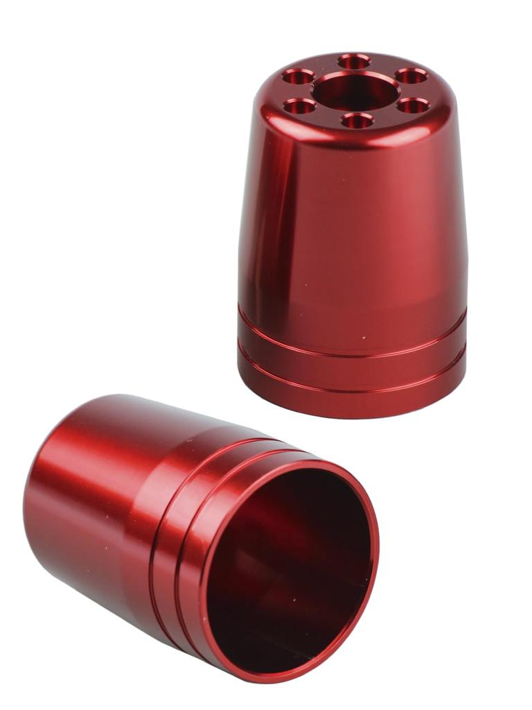 POSH FAITH Ultra Heavy Bar Ends M8 (Outer Only), Type, Red, 2-Piece Set, 031879-02-10