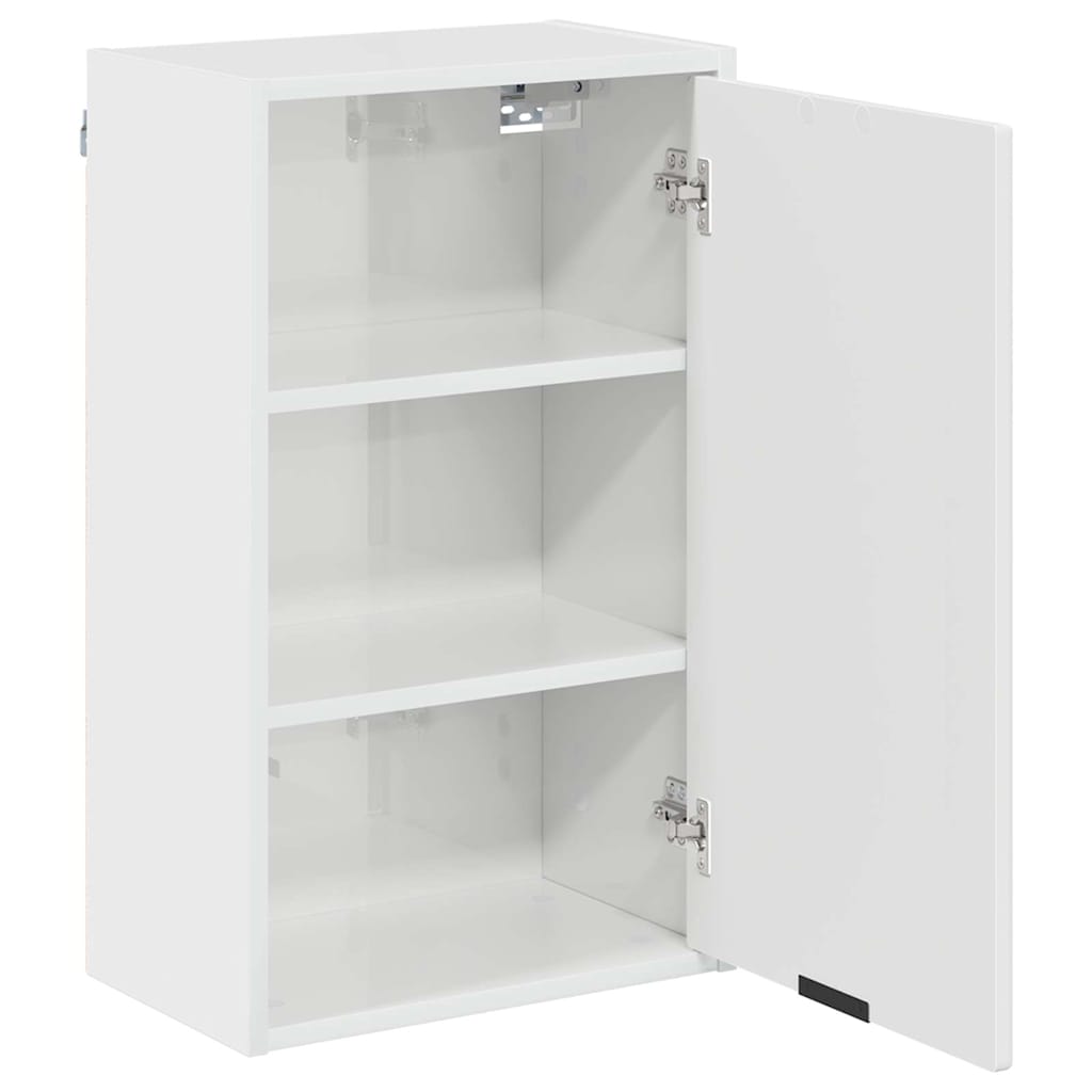 Bathroom Wall Mounted Cabinet High Gloss White 39 X 23.5 X 65 Cm