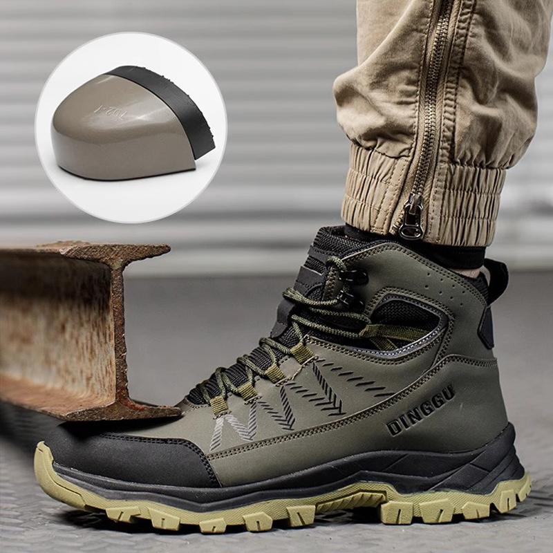 High-top Men Work Boots Steel Toe Shoes Puncture-Proof Safety Boot Protection Shoes Security Indestructible Shoes Wear-resistant