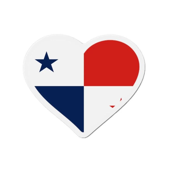 Aimant Coeur Drapeau Panama - Multicolore - 9 Cm - 50 Pièces - Résine Synthétique - Mixte