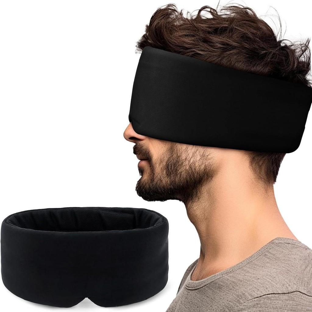 Reise-Nackenkissen mit atmungsaktiver, verdunkelnder Augenmaske und fester Stütze