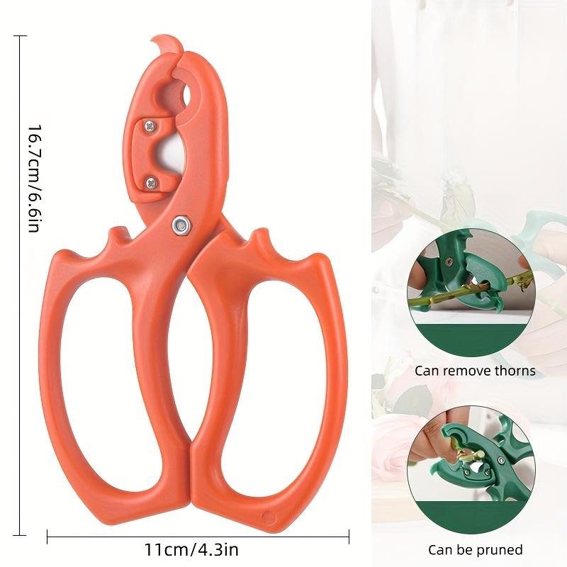 

Floral Scissors 2-in-1 Flower Branch Pruning Shears Stainless Steel Gardening Shears Rose Thorn Remover Suitable for Florists For Flower Arranging червоний