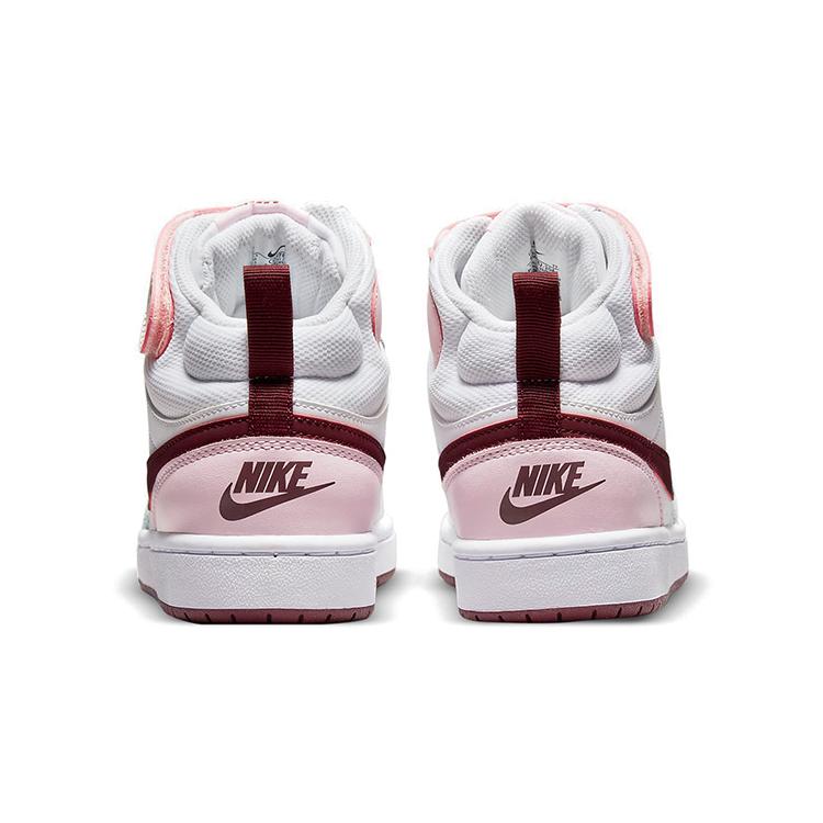 New Nike Court Borough Mid 2 White Pink Foam GS CD7782-104