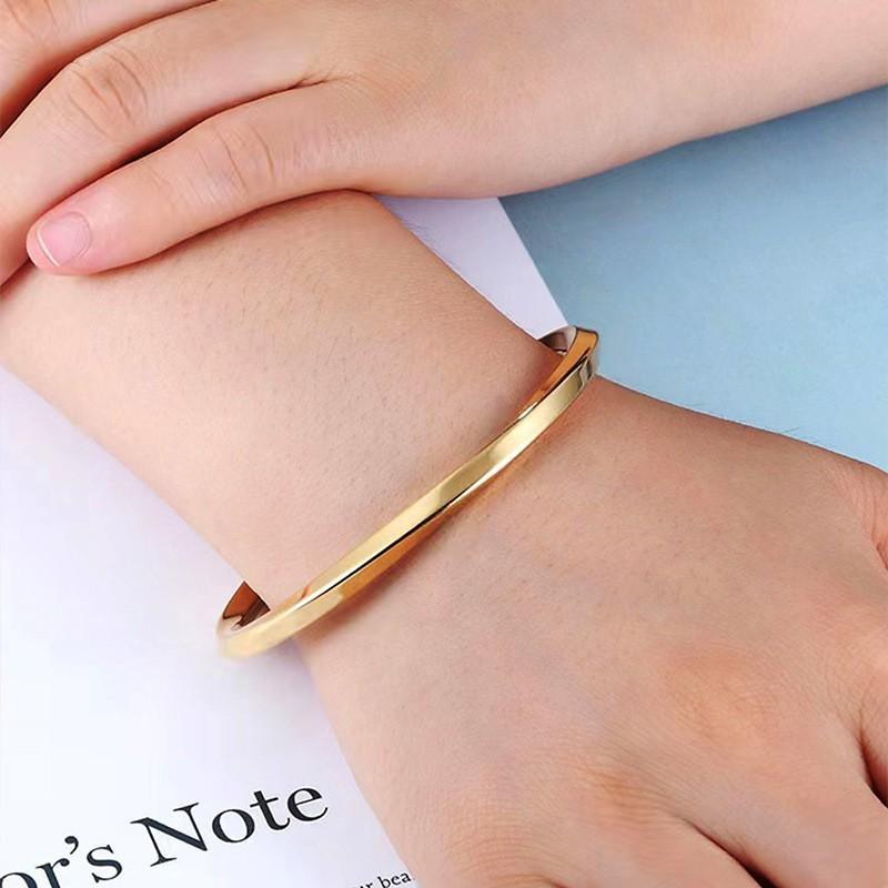 Golden Möbius Bracelet Women Versatile High End Non Fading Stainless Steel Wristband Jewelry Bracelet Titanium Steel Bracelet