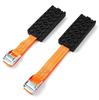 The item is a pack of 2pcs anti-skid snow chains for ties made of