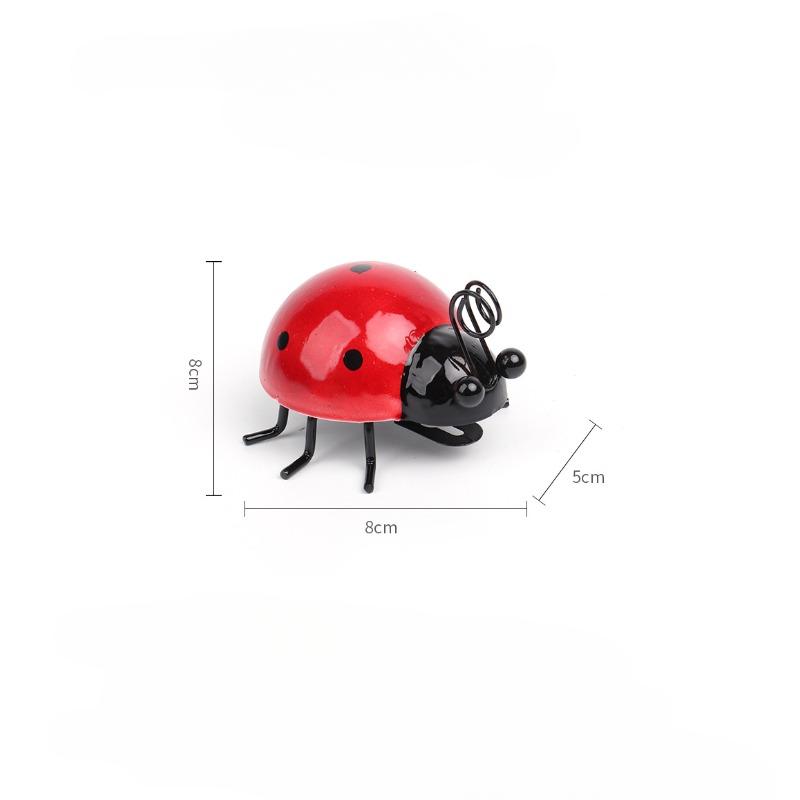 1/4pcs Metal Ladybug Outdoor Patio Garden Fence Decoration, Cute Ladybug Wall Sculpture, Colorful 3D Decoration Backyard Balcony