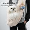 Portable Lightweight Crossbody Pet Backpack - Large Capacity, Warm Winter Travel Bag for Small Dogs & Cats
