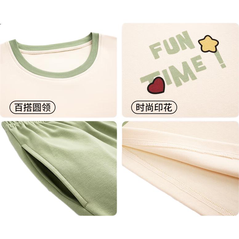 YINSLEEP Women's Summer Thin Short-Sleeve Pajamas, 2026 New Cartoon Style Loungewear Set, Suitable for Outdoor Wear