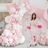 Pink White Metal Pink Balloon Chain Set, Sequined Balloon Set Party Arrangement Wedding