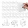 200Pcs Clear Socket Protector Plastic Plugs Replacement Safety Outlet Plug Covers For Electrical Power Outlets
