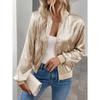 Spring Autumn New Solid Color Patchwork Slim Thin Fashion Casual Jacket Outerwear for Women European American Crossbody Style