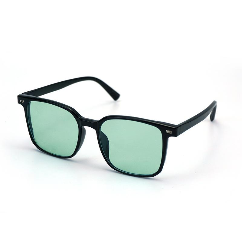 Retro Big Black Frame Brown Square Face Small Sunglasses Women'S High-End Round Face Sunglasses