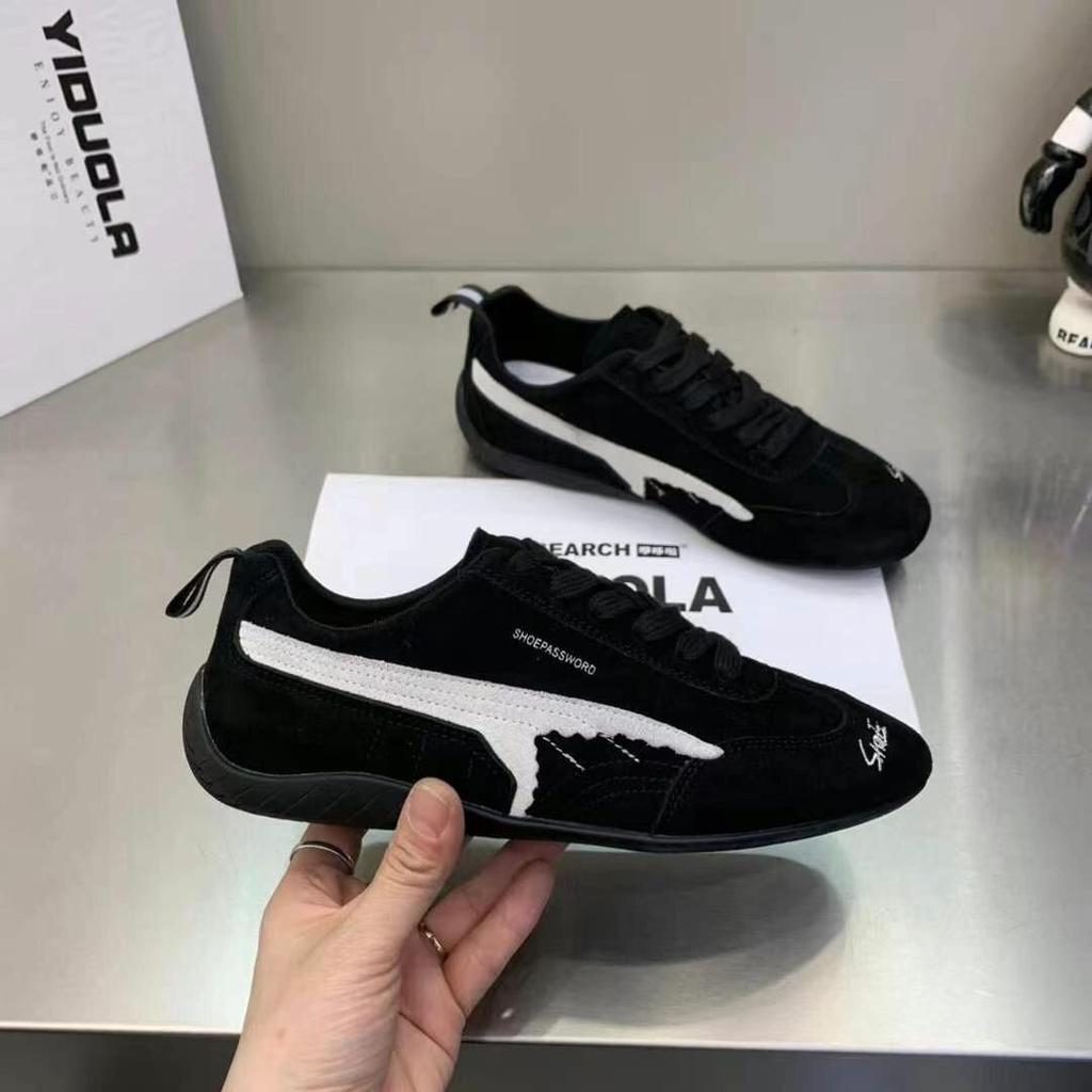 Dexun Schuhe Damenschuhe Frühling und Sommer 2025 neu alt vielseitig flachbodig lässige Sportschuhe zum Schnüren Forrest Gump Schuhe