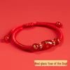 2026 Year of the Horse Zodiac Red Rope Bracelet - Women's/Men's Tai Sui Protective Charm for Horse, Rat, Ox, Rabbit Signs