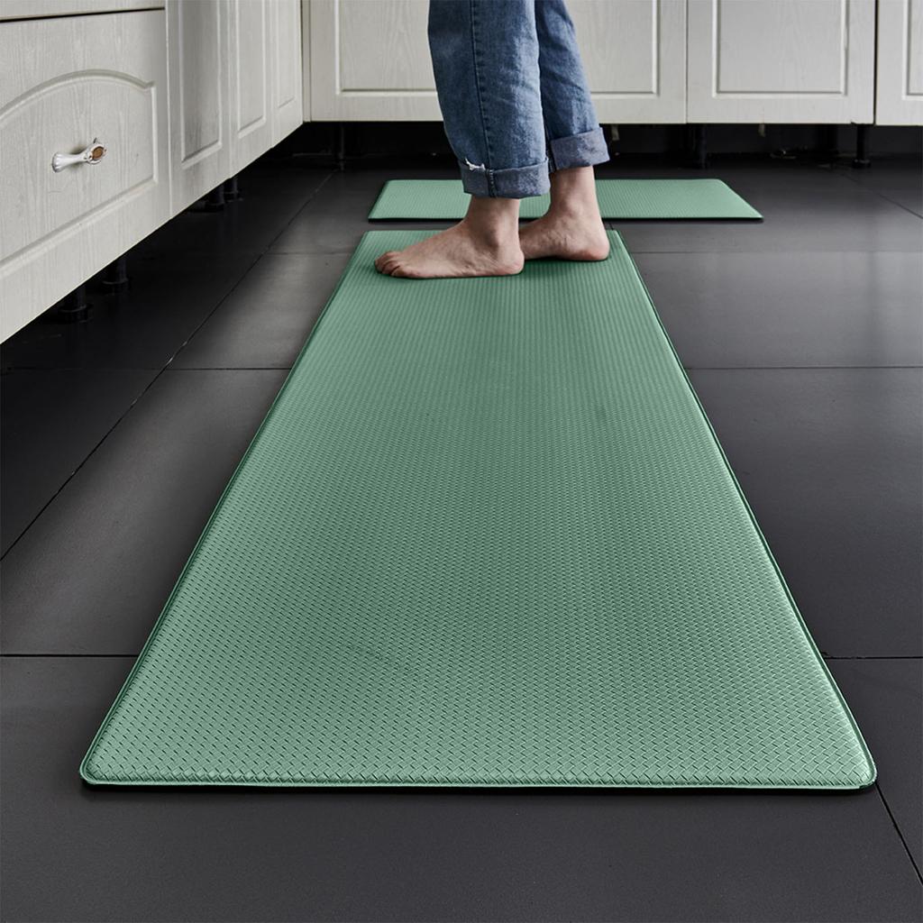 Thick PVC Leather Kitchen Floor Mat With Long Waterproof And Slip Foot Pad