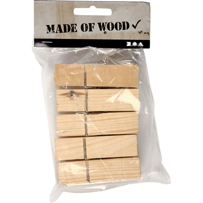 Lehké dřevěné kolíčky na prádlo s kovovou spirálovou pružinou. Ref. 564570