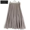 ANAYI Brown Pleated Long Skirt Skirt 36 BrownUsed