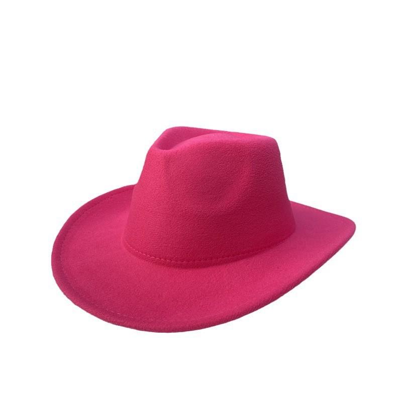 Cross-Border Hot-Selling New Western Cowboy Hat Felt Top Hat British Retro Jazz Hat Manufacturer Wholesale Supply Is Stable