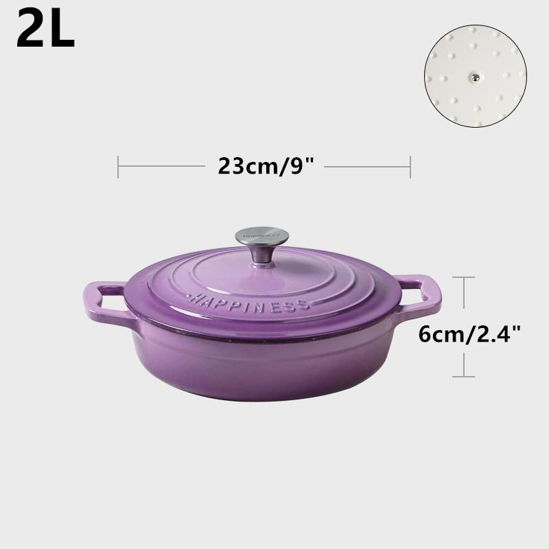 23 cm emaljēts čuguna katls 2