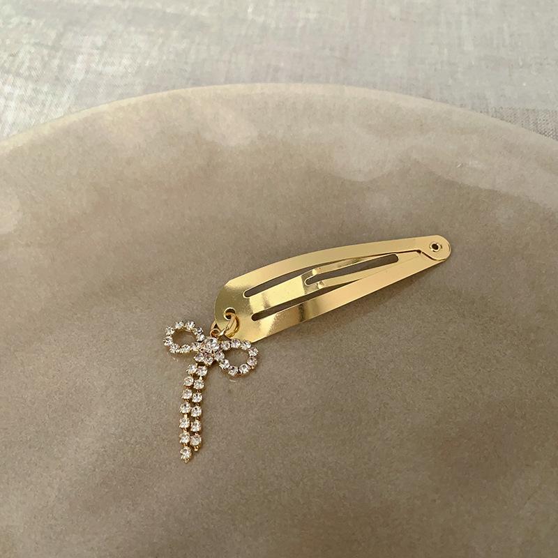 

Высокая версия бант стразы шпилька для волос универсальный темперамент челка клип аксессуары для волос головной убор Bb клип Edge клип