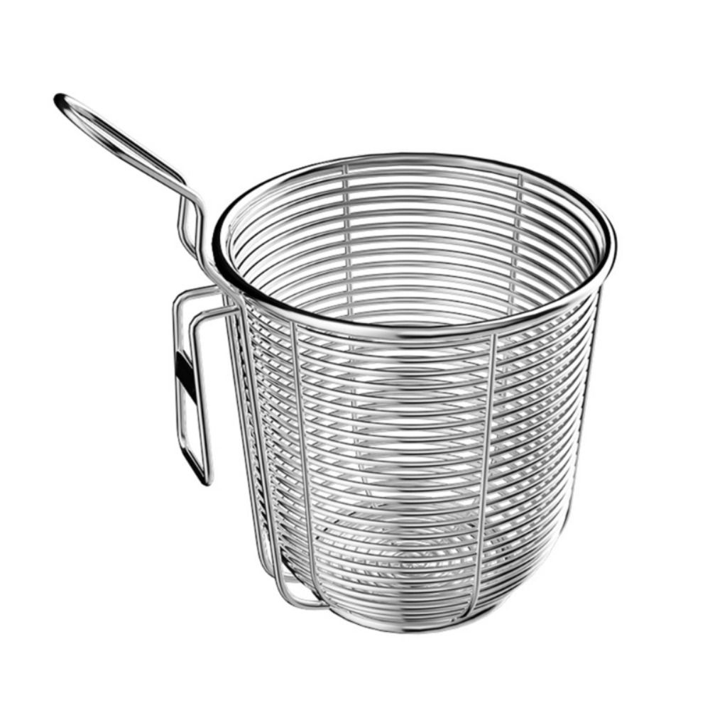 Home Stainless Steel Mesh Net Frying Basket Hot Pot Skimmer Colander Food Sieve Slotted Spoon