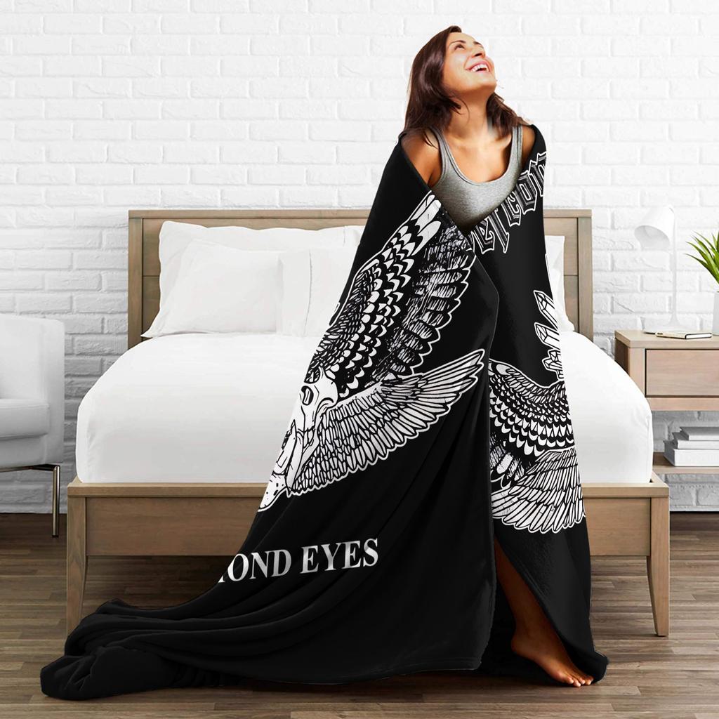 D-Deftoness Nu Metal Super Warm Blanket Kids Plush Throw Blanket Funny Couch Chair Flannel Bedspread Sofa Bed Cover