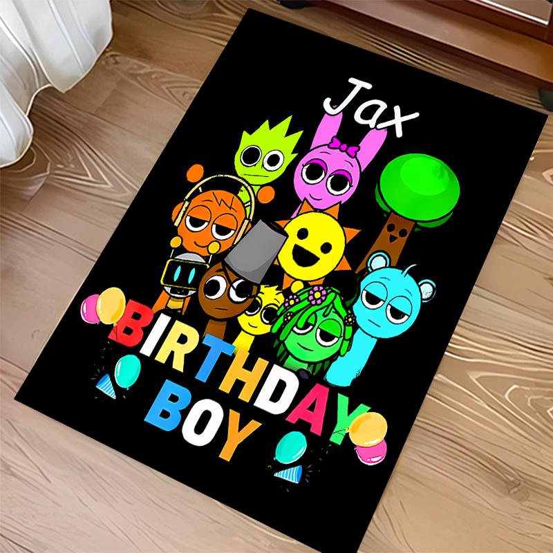 Custom personalization Sprunki themed Print Area Rug - Soft, Washable Non-Slip Indoor Mat,Living Room,Home&Office Decorative Rug