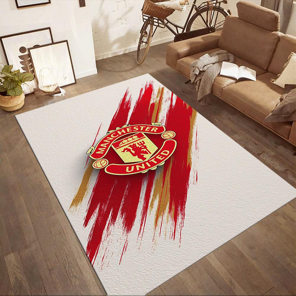 Manchester Fans Square rugs are a great choice for living rooms, bedrooms, home décor, and as gifts.