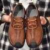 38-48 Large Size Leather Shoes Men's Microfiber Leather Soft Bottom Winter Men's Shoes Business Casual Leather Shoes