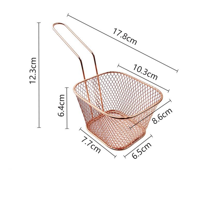 Pommes Frites Korb Tragbar Edelstahl Pommes Mini Frittierkorb Sieb Fritteuse Küche Kochkorb Sieb Zubehör