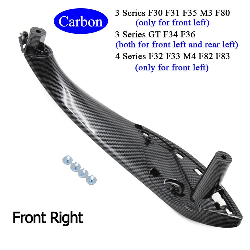 Car Accessories Interior Door Black Beige Left Right Pull Handle Trim Cover Replacement For BMW M3 M4 F30 F34 F36 F32 F33