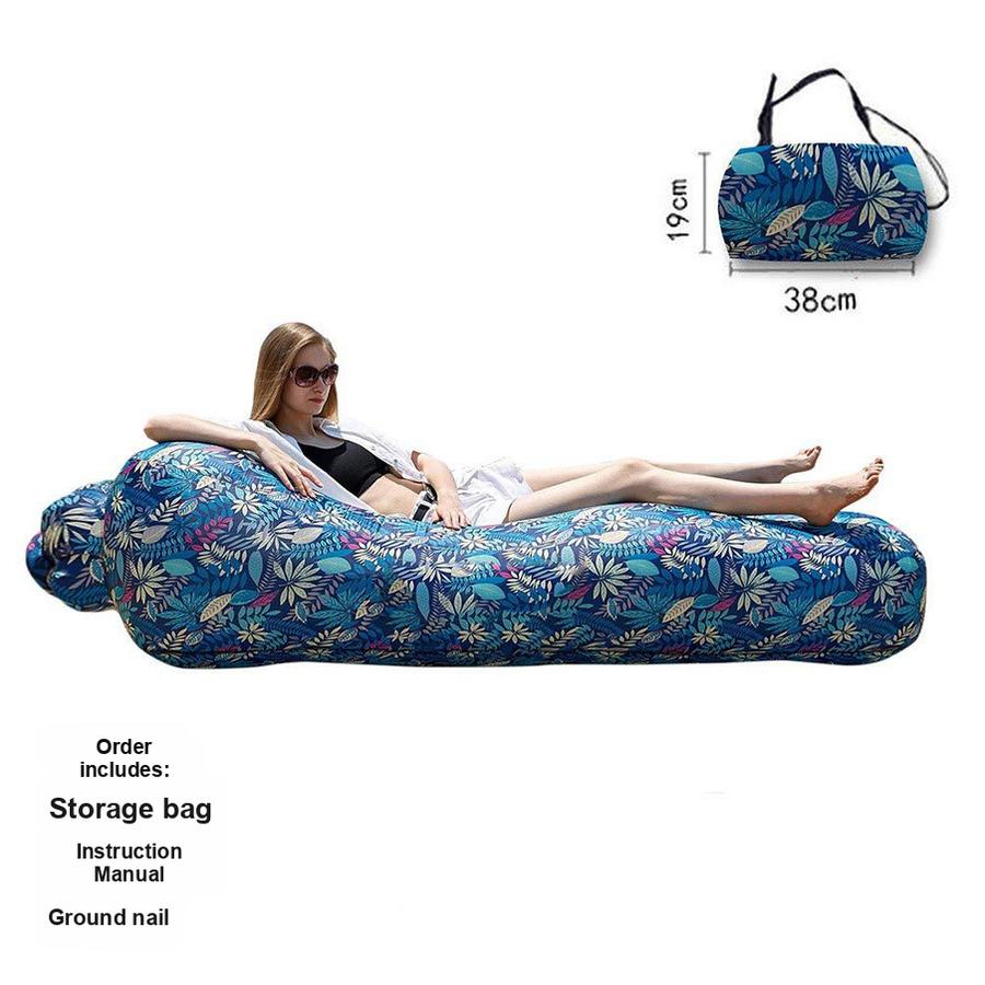 Multifunktionales aufblasbares Sofa-Bett für den Außenbereich, automatisches schnelles Aufblasen, Camping-Picknick-Schlafmatte, Seitenschutz, Luftkissen