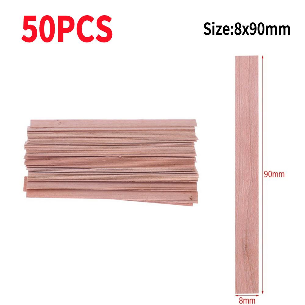 50/100PCS Wooden Candle Wick Aromatherapy Candle Wick Wood Core Candle Making Supplies DIY Aroma Making Candles Accessories