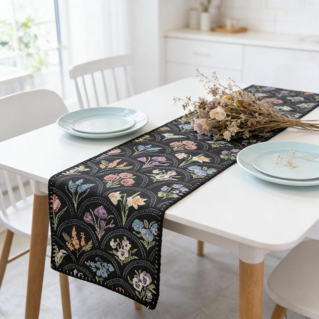 Washable Nordic Cotton Linen Modern for Dining Table, Coffee Table and TV Cabinet Decoration Table Runner