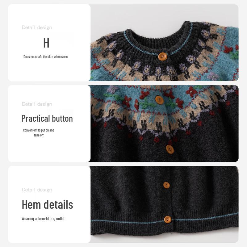 Banxidi Girls' Stylish Knit Cardigan