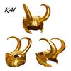 Cosplay Pet Headwear Cat Horn Crown Helmet, Golden Headpiece, with Ear Holes, Photo Props Funny Helmet for Halloween Theme Parties Costume Accessories