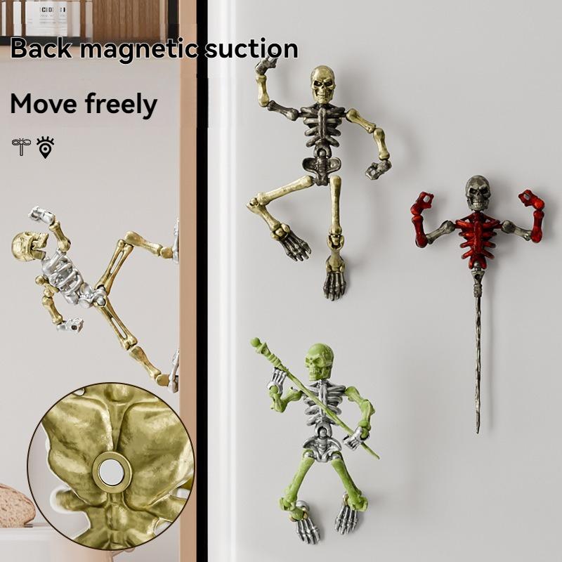 Death God Skeleton Action Figure, Fun Multi-Joint Mobile Shapeshift Robot,Halloween Manikin Decorative Ornaments Toys