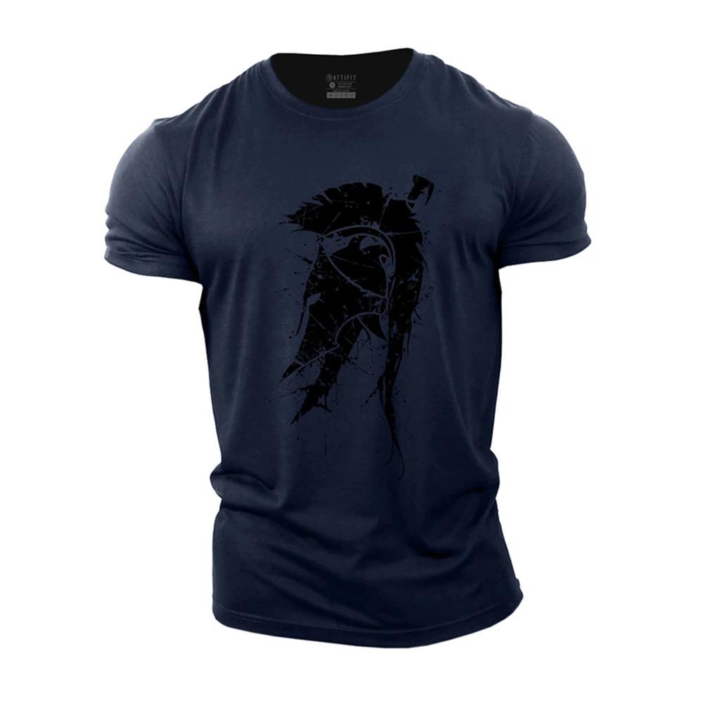 Summer Round Neck 3D Print T-shirts Fitness Sports Tops Fashionable Casual Short Sleeved Men's T-shirts