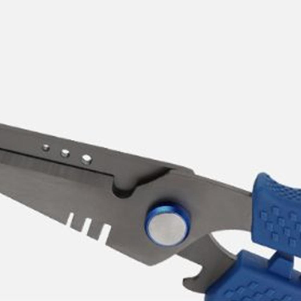 Dual Serrated Blades Fishing Scissors Molybdenum Vanadium Steel Braided Line Shears