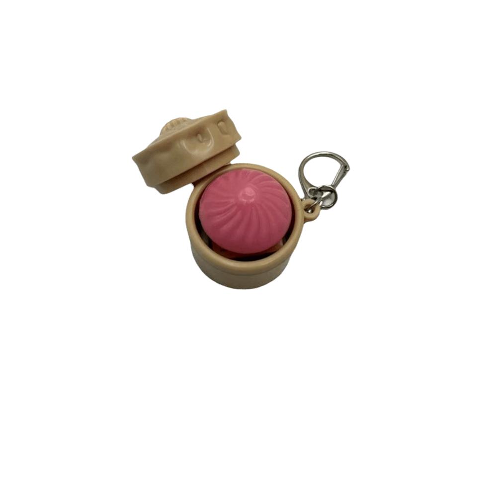 Push Button Pinch Keychain Steamed Bun Fidget Keyboard Keychain Clicker Keychain Pressure Release 1 key