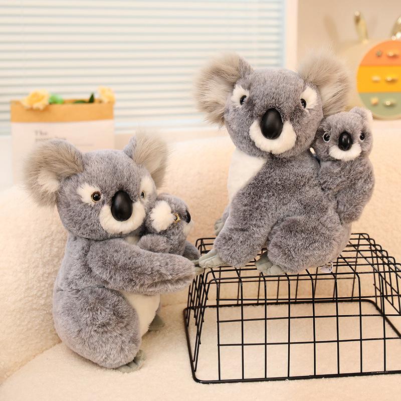 27cm Simulation Australien Lebensechter Koalabär Plüschtiere Weiche Koala Puppe Baby Begleitspielzeug für Kinder Mädchen Niedliche Kuscheltiere