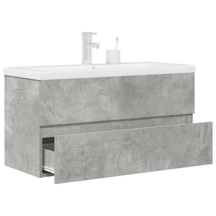 VidaXL 2-piece Bathroom Furniture Set Concrete Grey 3324916