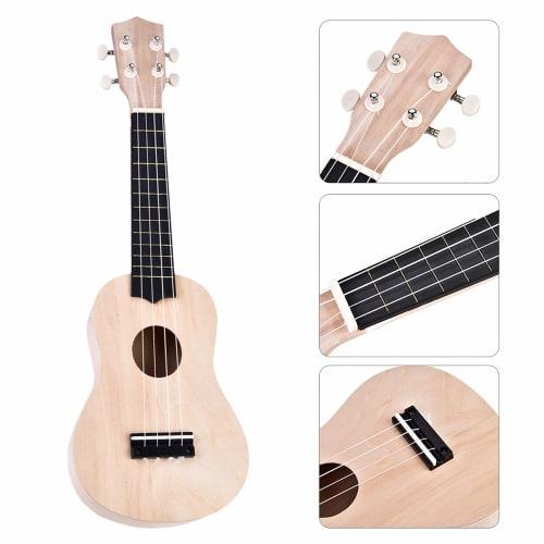 Oreilet Ukulele, DIY Lightweight 4-String Ukulele 21-inch Christmas Gift, Develops Interest in Crafts and Skills