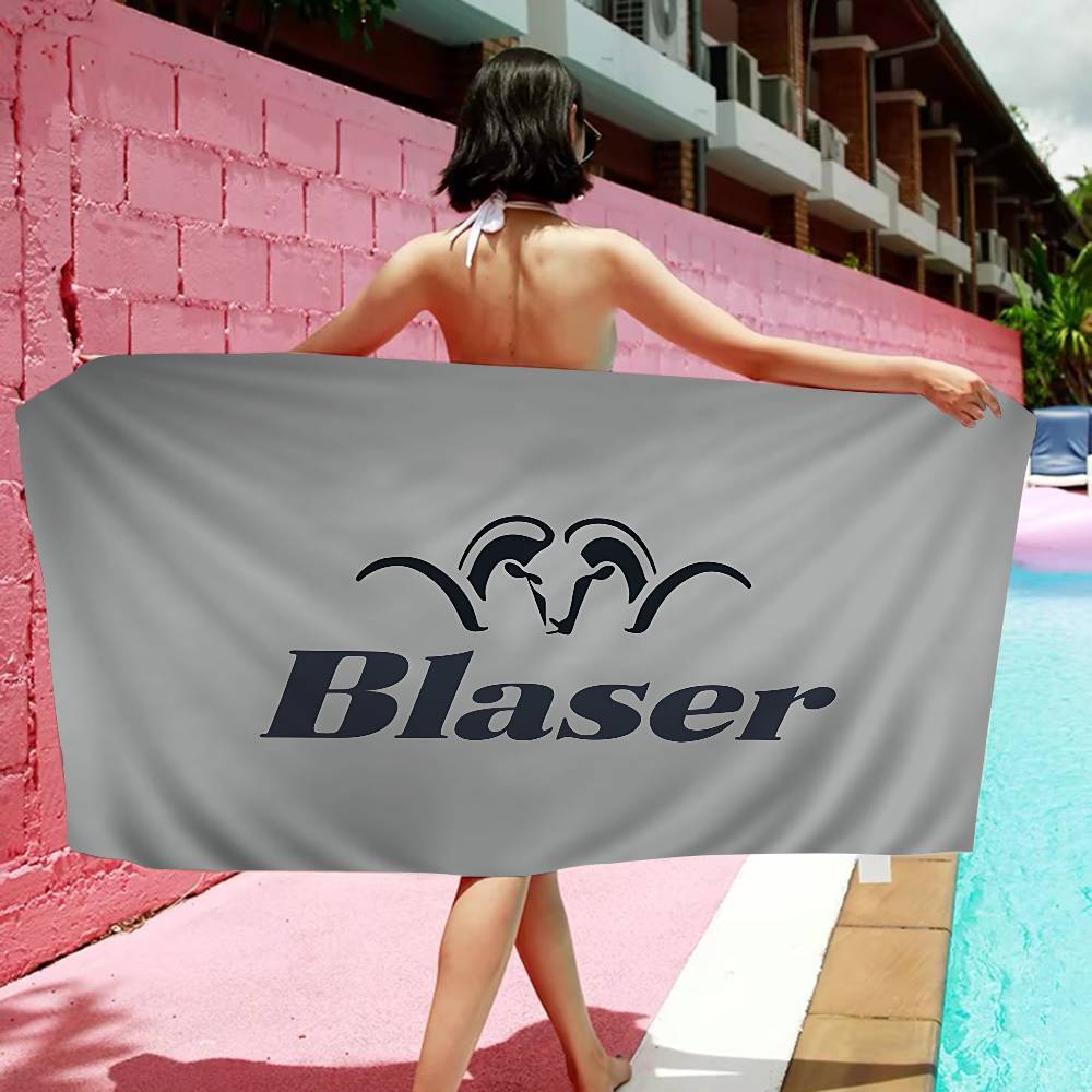 

Blaser Logo Microfiber Blanket Quick Drying Beach Towels Oversized Printing Super Absorbent Pool Towel Blanket W40*H60(CM)
