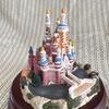 [USED] Disney Word 25th Anniversary Cake Decoration Castle Figure Miniature