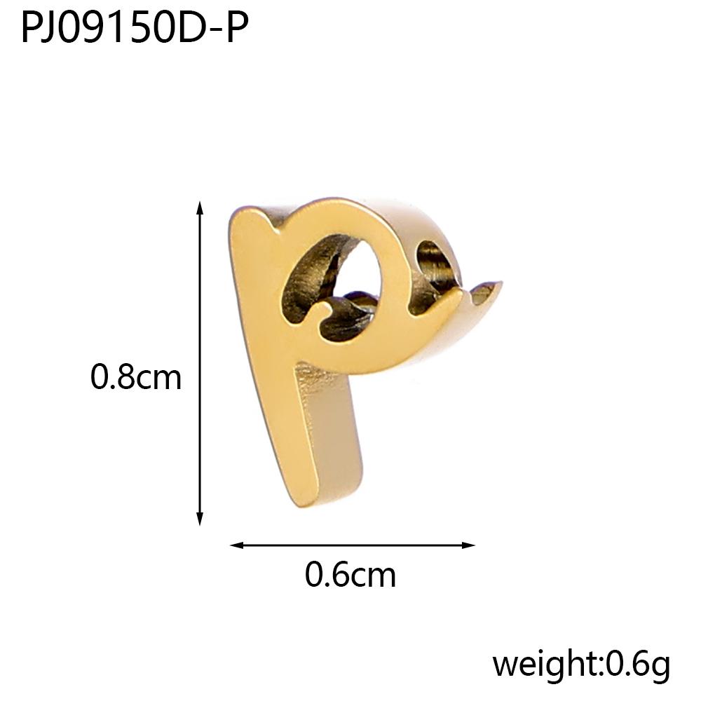 CARLIDANA Stainless Steel Gold PVD Plated DIY Lower Case 7mm Letter Alphabet Initial Charm Pendant Accessories Jewelry Fitting