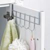 Hooks Over The Door 5 Hooks Home Bathroom Organizer Rack Clothes Coat Hat Towel Bags Keys Hanger Bathroom Kitchen Accessories