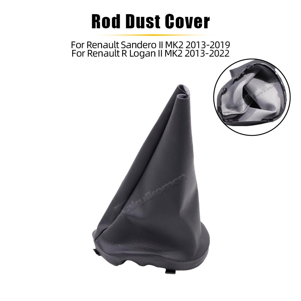 For Renault R Logan II 2013- Sandero II 2013- Leather Gearbox Cover 969356242R 5-Speed Gear Shift Knob Dust Cover Gaitor Dust Cover